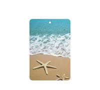 Lot de 10 cartes désodorisantes parfumées pour voiture avec impression de sable et belle étoile de mer sur la plage