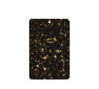Lot de 10 cartes désodorisantes parfumées pour voiture avec impression dorée et noire