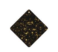 Lot de 10 cartes désodorisantes parfumées pour voiture avec impression dorée et noire