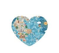 Lot de 10 cartes désodorisantes parfumées pour voiture Motif carte de la Grèce