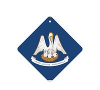 Lot de 10 cartes désodorisantes parfumées pour voiture Motif drapeau de la Louisiane