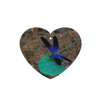 Lot de 10 cartes désodorisantes parfumées pour voiture Motif libellule noire et bleue
