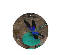 Lot de 10 cartes désodorisantes parfumées pour voiture Motif libellule noire et bleue