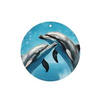 Lot de 10 cartes désodorisantes pour voiture Motif dauphins amoureux