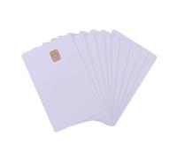 Lot de 10 cartes IC 4442 modèle blanc avec 4 Ko de mémoire - Carte intelligente adaptée aux systèmes de contrôle d'accès - Carte de paiement électronique