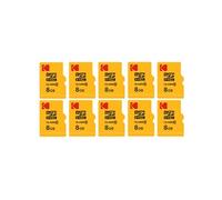 Kodak Lot de 10 Cartes Mémoire Micro SDHC 8 Go + Adaptateurs - Classe 10 - Haute Vitesse pour Smartphones, Caméras, Tablettes et GPS
