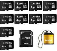 Lot De 10 Cartes Micro Sd 4go Classe 6 Compatible Lecteurs Mp3, Téléphones Anciens & Appareils Sdhc Ip65 Antichoc Et Certifié Ce (4gox10)[Gopro2782]