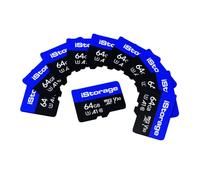 Lot de 10 Cartes microSD d’iStorage de 64Go | chiffrer des données stockées sur Les Cartes microSD d’iStorage en utilisant la clé USB datAshur SD | compatibles avec Les clés datAshur SD Uniquement