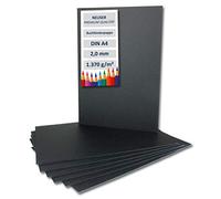 Lot de 10 cartons de reliure, format A4, en noir, épaisseur : 2 mm, grammage : 1 370 g/m².