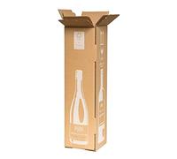 Lot de 10 cartons d'expédition écologiques pour 1 bouteille de vin - Certificat PTZ DHL
