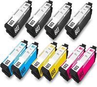 Lot de 10 cartouches 603XL compatibles avec Epson 603 XL XP-2100 XP-2105 XP-2150 XP-2155 XP-3100 XP-3105 XP-3150 XP-3155 XP-4100 XP-4105 XP-4150 XP-4155 WF-2810 WF-2820. WF-2830 WF-2835