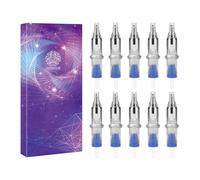 Lot de 10 cartouches de tatouage à bille avec membrane pour la pratique - Convient aux débutants pour le dessin sur papier et cuir, compatibles avec pistolets de tatouage et toupies, emballées