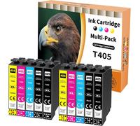 Lot de 10 Cartouches d'encre 405XL compatibles avec Epson 405 405XL pour Workforce Pro WF-4820 WF-3820 WF-4830 WF-7840 WF-7830 WF-4825DWF WF-3825 WF-7835