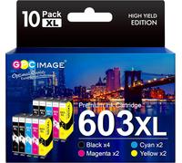 Lot de 10 Cartouches d'encre 603 XL 603XL compatibles avec Epson 603 603 XL pour Cartouches d'encre Epson XP 3100 XP 3200 XP 3105 XP 2100 XP 4100 XP 4150 Workforce WF 2830 WF 2835