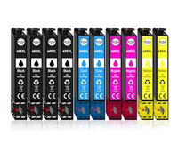 Lot de 10 Cartouches d'Encre Compatibles avec Epson n° 405XL Workforce WF-7310 WF-7830 WF-7835 WF-7840 WF-7835 Workforce Pro WF-3820 WF-3825 WF-4820 WF-4825 WF-4830
