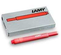 Lot de 10 cartouches d'encre LAMY T10 à grande capacité - compatibles avec tous les modèles de stylos plume Lamy - Contenance: 1,25 ml par cartouche - 5 pièces par paquet - Couleur de l'encre: rouge