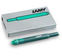 Lot de 10 cartouches d'encre LAMY T10 à grande capacité - compatibles avec tous les modèles de stylos plume Lamy - Contenance: 1,25 ml par cartouche - 5 pièces par paquet - Couleur de l'encre: vert