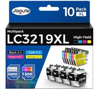 Lot de 10 cartouches d'encre LC3217 LC 3219 XL LC 3219XL compatibles avec Brother LC-3219XLBK/LC-3219XLC/LC-3219XLM/LC-3219XLY