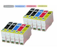 Lot de 10 Cartouches d'Encre pour T0611, T0612, T0613, T0614 directement applicable - Epson Stylus d 68, d 68 Pe, epson Stylus d 88, epson Stylus d 88 Pe, d 88 Plus, dx 3800