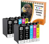 Lot de 10 cartouches d'encre T1301-T1304 compatibles avec Epson T1301 T1302 T1303 T1304 pour Stylus SX525WD SX535WD SX620FW