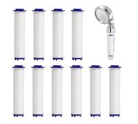 Lot de 10 cartouches filtrantes de rechange pour pommeau de douche - Cartouche filtrante de rechange haute performance pour rétablit l'équilibre du pH