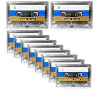 Lot de 10 cassettes audio : cassettes audio 90 min, cassettes audio vides pour cassettes musicales, cassettes audio à faible bruit pour conférences, séminaires, enregistrements quotidiens