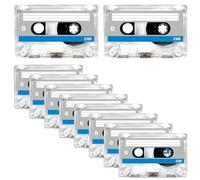 Lot de 10 cassettes audio : cassettes audio de 60 min, cassettes audio vides pour cassettes de musique, cassettes audio à faible bruit pour conférences, séminaires, enregistrements quotidiens