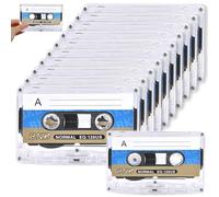 Lot de 10 cassettes audio vides : cassettes audio à faible bruit WANDGU 60 min, étui en plastique transparent pour conférences, séminaires, enregistrements quotidiens