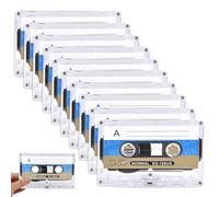 Lot de 10 cassettes audio vides : cassettes audio à faible bruit WIYETY 60 min, étui en plastique transparent pour conférences, séminaires, enregistrements quotidiens