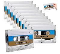 Lot de 10 cassettes audio vierges : Cassette WANDGU pour enregistreur CD et DVD, pour enregistrement MC-60 minutes, faible bruit, cassettes audio pour conférences et séminaires, enregistrements quotid