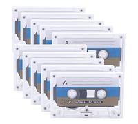 Lot de 10 cassettes vierges - 60 minutes - Avec étui individuel - Blanc