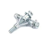 Lot de 10 cavités robustes en métal pour plaque de plâtre - Ancrage avec vis - Convient pour plaques de plâtre amovibles et panneaux de fibres (M4 x 46 mm)