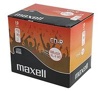 Lot de 10 CD-R Audio Maxell 80 Min., livrés dans boîtier plastique 10mm