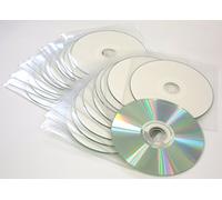 Lot de 10 CD vierges Traxdata CD-R 52 x à pochettes imprimables diamant argenté/blanc
