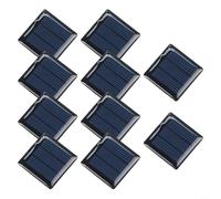 Lot de 10 cellules polycristallines pour mini panneau solaire 1,5 V 60 mA pour projets de bricolage - Revêtement en résine époxy 30 x 30 mm