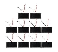 Lot de 10 cellules solaires portables 5 V 60 mA pour la recharge solaire et les petits projets électroniques