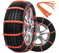Lot de 10 chaînes à neige antidérapantes pour vélo électrique - Chaînes de roue en nylon - Pour briser la glace - Dents multicouches - Pour l'hiver