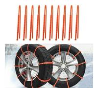 Lot de 10 chaînes de pneus antidérapantes efficaces compatibles avec les voitures et les camions ; idéales pour les conditions hivernales