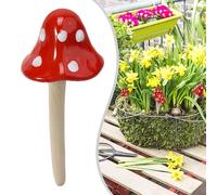 Lot de 10 champignons décoratifs de jardin en porcelaine et argile avec sons mélodiques doux pour terrasse, pelouse ou parterre de fleurs, pour intérieur et extérieur