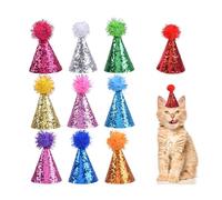 Lot de 10 chapeaux de fête en papier pour doudous - Pour anniversaire d'enfant - Petit mini pour doudou - Chapeau d'anniversaire - Chapeaux de fête - Chapeaux de fête pour enfants et adultes