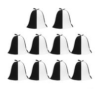 Lot de 10 chapeaux de sauna pour les amateurs de sauna à la recherche d'une couverture thermique fiable sur la tête sans interférer avec le flux de session (10 pièces, noir/blanc)