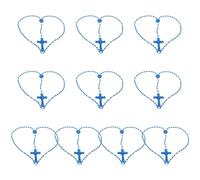 Lot de 10 chapelets de prière en caoutchouc souple coloré avec croix pour prière catholique, One Size, Comme décrit, Produit conforme à la description.