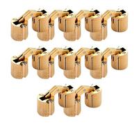 Lot de 10 charnières de meubles cylindriques en laiton dissimulées pour boîte en bois artisanale, charnières de porte invisibles