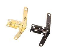 Lot de 10 charnières de support de boîte en bois à angle de 90 degrés 30 x 33 mm for petit boîtier à bijoux en bois, boîte à vin, boîte à montres, couvercle en bois(Bronze)