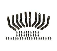 Lot de 10 charnières de support pliables à 90° en alliage de zinc - Charnières à ressort autobloquantes for boîtes en bois, coffrets à bijoux et plus encore(Bronze)