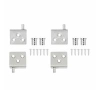 Lot de 10 charnières dissimulées pour portes d'armoires, pivots invisibles vers le haut et vers le bas, codes d'angle CT pour panneaux en bois, supports d'affichage, 4 pièces, argent