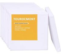 Lot de 10 châssis 10 x 10 cm 100 % coton 380 g/m² Toile de peinture pour peinture