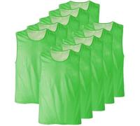 Lot de 10 Chasuble ajourée simple de taille XXlarge gilet d'entrainement couleur VERT XXL