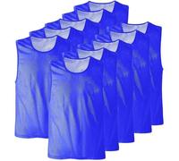 Lot de 10 Chasuble bleu ajourée simple de taille large gilet d'entrainement L