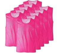 Lot de 10 Chasuble rose ajourée simple de taille XSmall, gilet d'entrainement XS